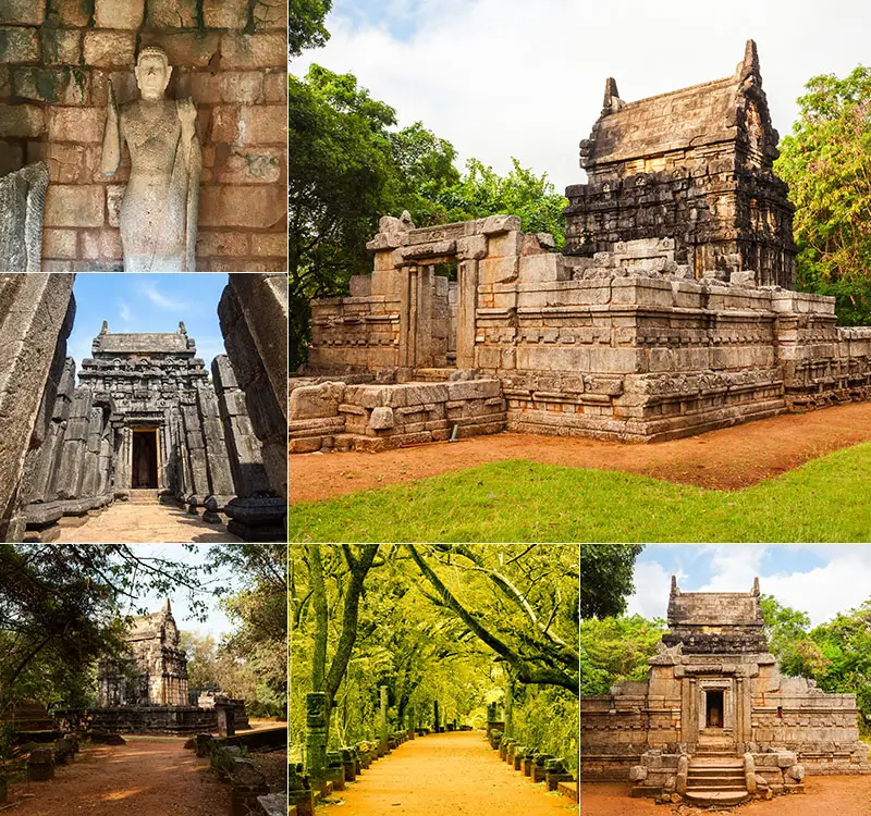Einzigartige Mischarchitektur des Nalanda Gedige Tempels auf Rundreise mit Privatfahrer Sri Lanka